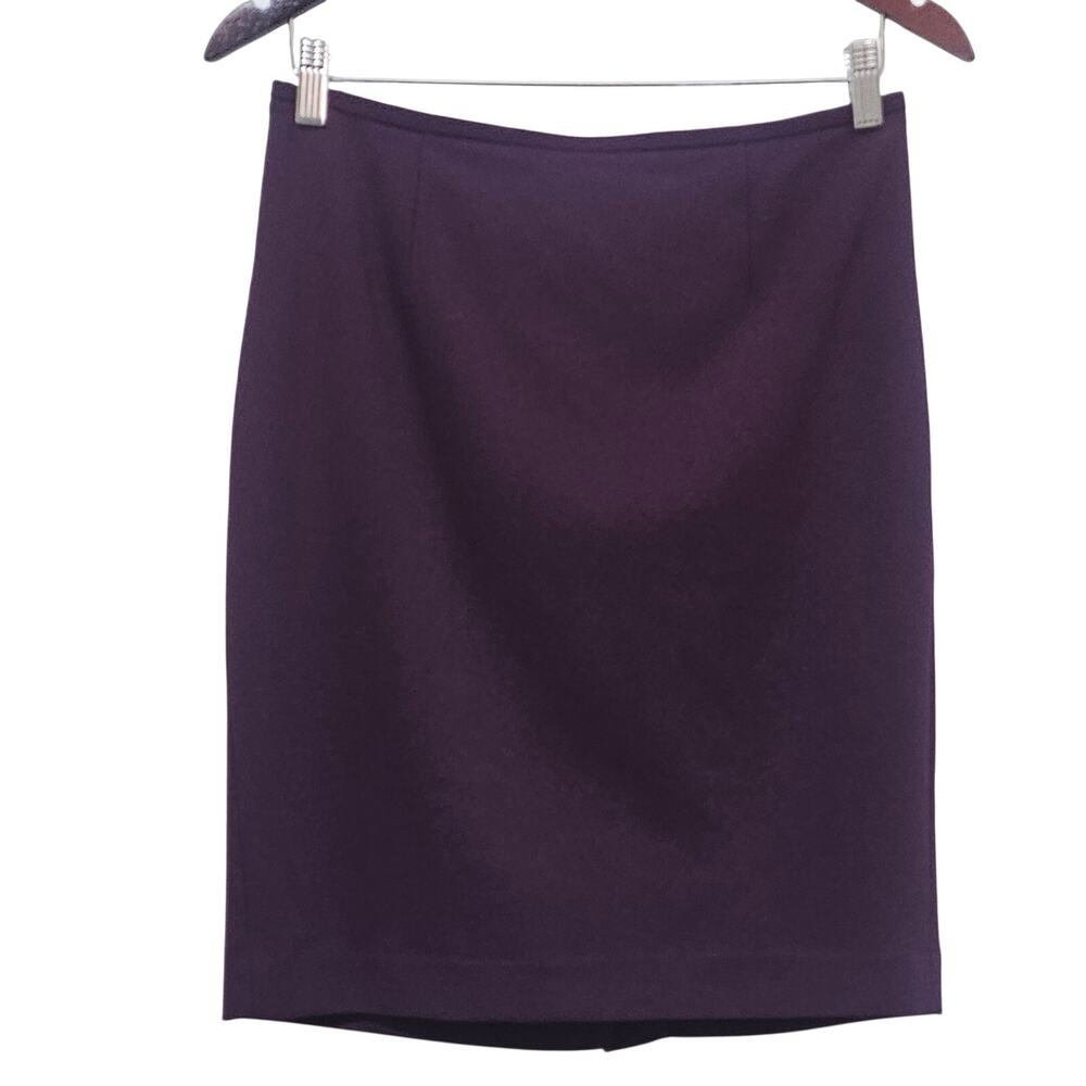 Calvin Klein Pencil Skirt Womens 6P Petite Purple Stretch Lined Career NWT